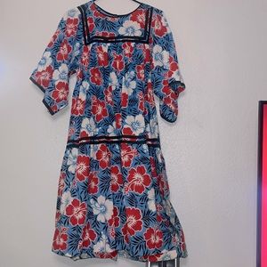 hibiscus print mumu